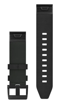 Quickfit®-Armband 22 mm Leder Schwarz mit Teilen in Schwarz