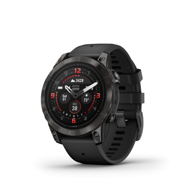 GARMIN Epix Pro Sapphire, Schwarz/Carbongrau Titan DLC, 47mm (010-02803-11)