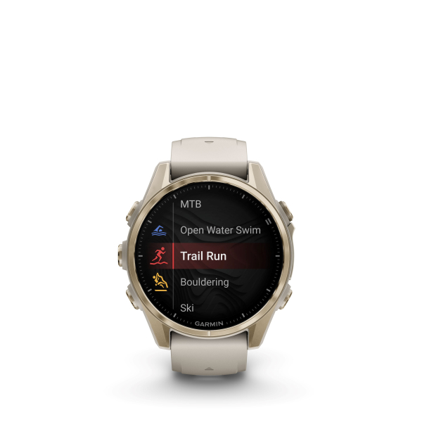 GARMIN Fenix 8 Amoled Sapphire, Nebelgrau/Softgold, 43mm (010-02903-11)