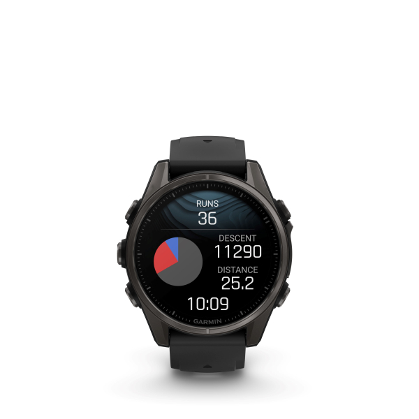 GARMIN Fenix 8 Amoled Sapphire, Schwarz/Titan Carbongrau DLC, 43mm (010-02903-21)