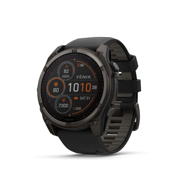 GARMIN Fenix 8 Solar Sapphire, Graphit/Titan Carbongrau DLC, 51mm (010-02907-11)